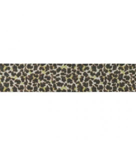 Lille leopard glimmer elastik 4 cm