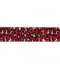 Rød leopard elastik 4cm