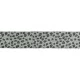 Grå leopard elastik med glimmer 4cm