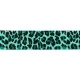 BLÅ/TURKIS leopard elastik 4cm