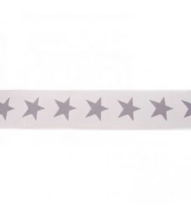 Lysegrå/grå elastik 4 cm