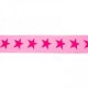 Lyserød/pink elastik med stjerne 4 cm