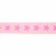 Undertøjselastik 4 cm – Lys lyserød med lyserøde stjerner
