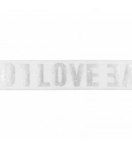 Hvid LOVE elastik 4cm