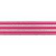 Fuchsia sølv striber 4cm