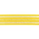 Undertøjselastik 40 mm (4 cm) gul med guld og sølv striber – bred elastik til undertøj og linning
