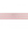 undertøjselastik 40 mm rosa med sølv striber bred elastik til undertøj
