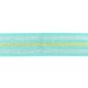 Undertøjselastik 40 mm (4 cm) mint med guld og sølv striber – bred elastik til undertøj og linning
