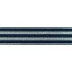 Undertøjselastik 40 mm (4 cm) navy med sølv striber – bred elastik til undertøj og linning
