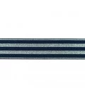 undertøjselastik 40 mm navy med sølv striber bred elastik til undertøj