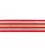 undertøjselastik 40 mm rød med guld og sølv striber bred elastik til undertøj