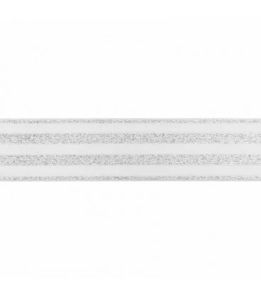 undertøjselastik 40 mm råhvid med guld striber bred elastik til undertøj og boxershorts