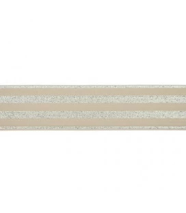 undertøjselastik 40 mm sand med guld og sølv striber bred elastik til undertøj og boxershorts