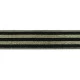 Sort med guld striber elastik 4 cm