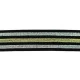 Undertøjselastik 40 mm (4 cm) sort med guld og sølv striber – bred elastik til undertøj og boxershorts
