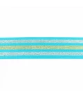undertøjselastik 40 mm turkis med guld og sølv striber bred elastik til undertøj og boxershorts