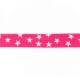 Undertøjselastik 2,5 cm – Pink med hvide stjerner
