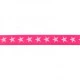 Undertøjselastik 2 cm – Pink med lys pink stjerner
