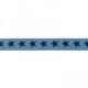 Undertøjselastik 2 cm – Dueblå med mørkeblå stjerner
