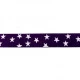 Undertøjselastik 2,5 cm – Lilla med hvide stjerner
