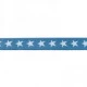 Undertøjselastik 2 cm – Blå med sart lyseblå stjerner
