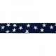 Navy stjerneelastik 2.5 cm