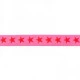 Undertøjselastik 2 cm – Pink med røde stjerner
