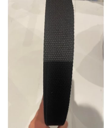 Gjordbånd 32 mm mellemgrå – kraftigt taskebånd 80% bomuld
