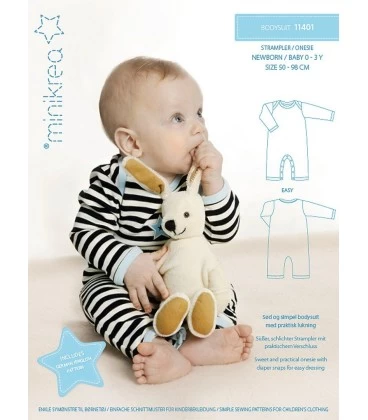 Minikrea 11401 - Baby heldragt symønster - Str. 0-3 år