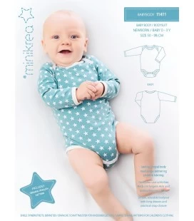 Minikrea 11411 - Babybody og bodykjole symønster - 0-3 år