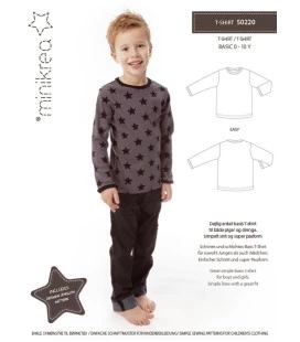 Minikrea 50220 - Bluse & T-shirt symønster til børn - Str. 0-10 år 