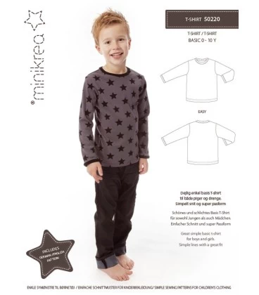 Minikrea 50220 - Bluse & T-shirt symønster til børn - Str. 0-10 år 