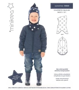 Minikrea 50600 - Elefanthue symønster med perfektpasform - 0-10 år