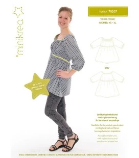 Minikrea 70207 - Feminin Tunika Dame str. XS-XL