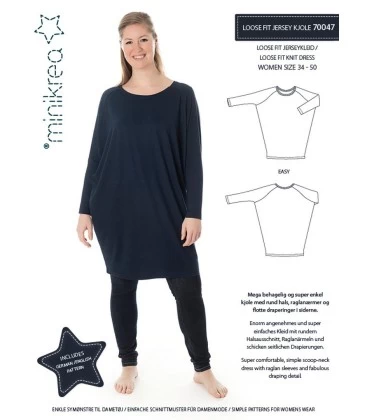 Minikrea 70047 - Dame Kjole & Bluse - Loose Fit Raglan