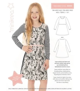 Minikrea 40040 - Teen jersey kjole symønster - Str. 8-16 år