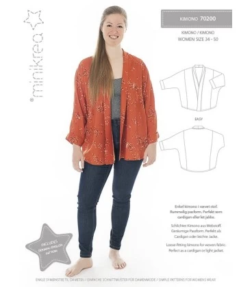 Minikrea 70200 - Kimono - Symønster til dame str. 34-50 