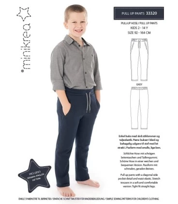 Minikrea 33320 - Bukser symønster til børn - Str.2-14 år