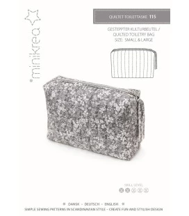 Minikrea 115 - Quiltet toilettaske symønster (small & large)