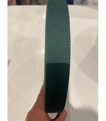 Gjordbånd 32 mm petrol – kraftigt taskebånd 80% bomuld
