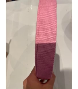 Gjordbånd 32 mm lyserød – kraftigt taskebånd 80% bomuld
