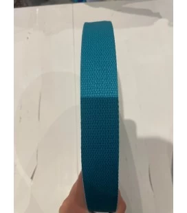 Gjordbånd 32 mm lys petrol – kraftigt taskebånd 80% bomuld
