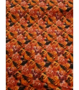 Bomuldsjersey 220 g/m² Økotex – røde roser – digitalprint
