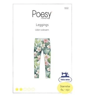 LEGGINGS UDEN SIDESØM POESY PATTERNS NR. 112