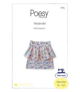 NEDERDEL MED PEPLUM POESY PATTERNS NR. 105