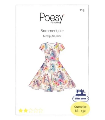 SOMMERKJOLE MED PUFÆRMER POESY PATTERN NR. 115