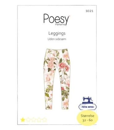 LEGGINGS UDEN SIDESØM POESY PATTERNS NR. 1021
