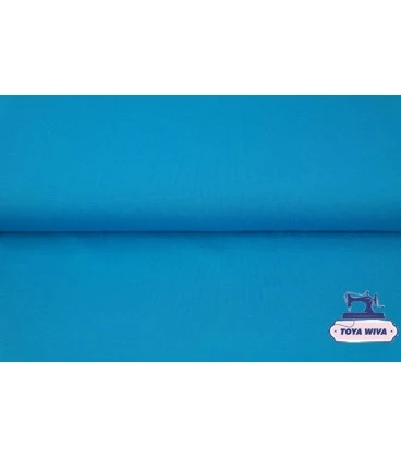 turkis blå rundstrikket rib bomuldsrib til halskanter og kanter