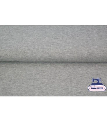 meléret lys grå rundstrikket rib bomuldsrib til kanter