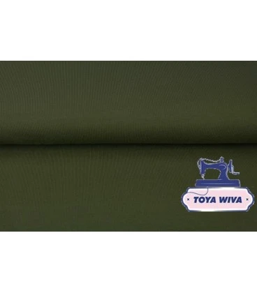 Økotex 100 ensfarvet bomuldsjersey 220 g/m² – Dyb armygrøn
